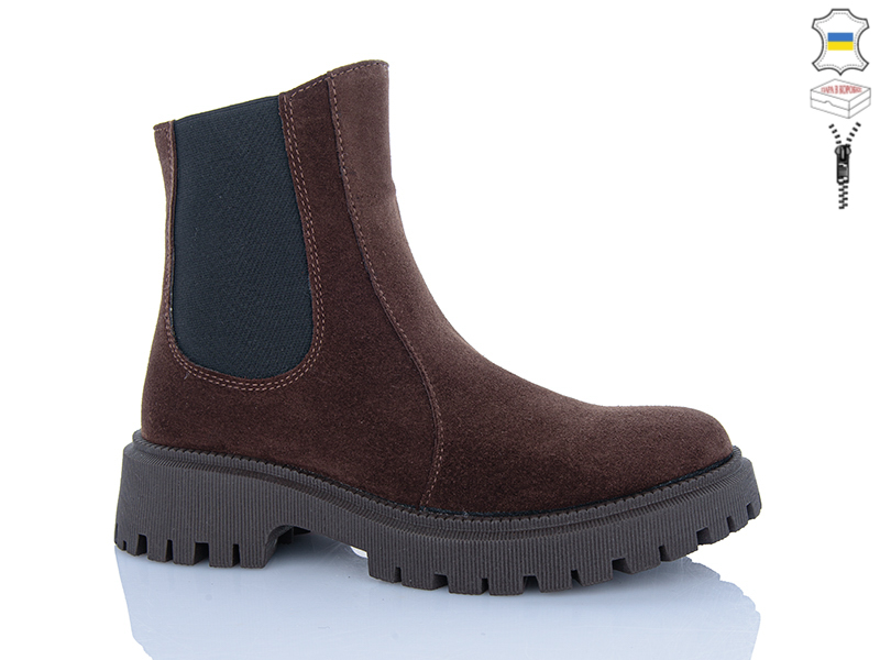Ботинки Sali (37-41) 187 коричневи з кор-п.зима (зима)