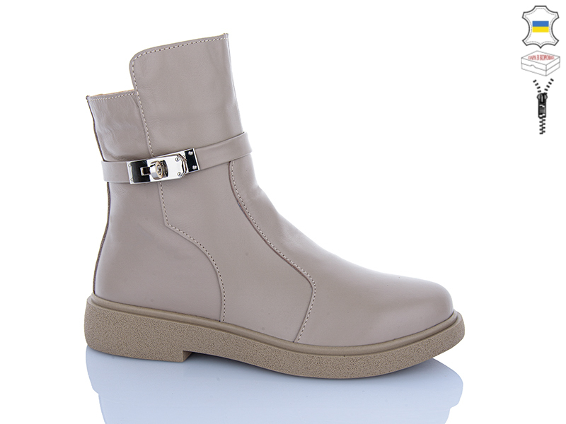 Ботинки Sali (37-41) 281H капучино беж-п.зима (зима)