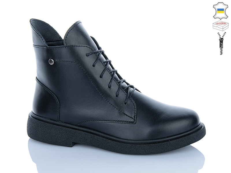 Ботинки Sali (37-41) 25 чорний шк. (деми)