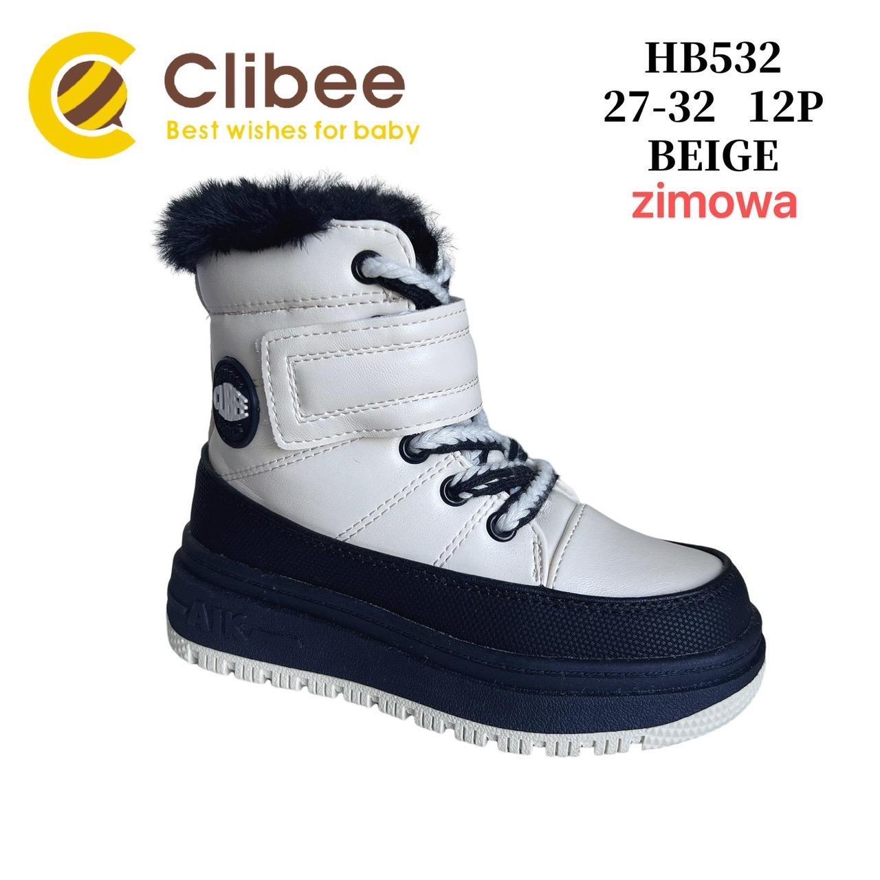 Ботинки DvaClibee (27-32) V532 Beige (зима)