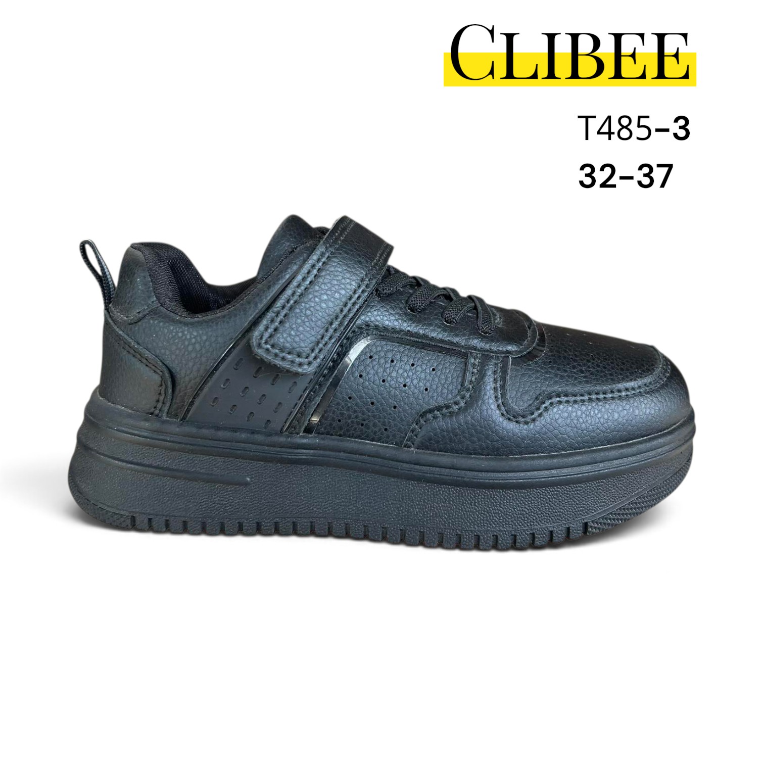 Кроссовки DvaClibee (32-37) SS-T485-3 Black (деми)