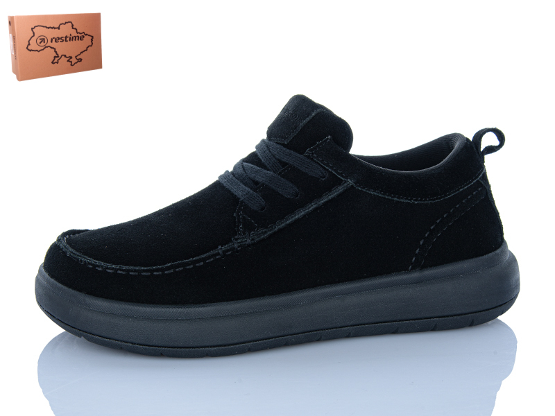 Туфли Restime (41-45) AMO26817 black (деми)