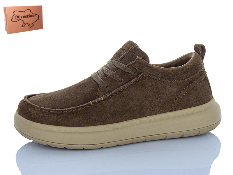 Туфли Restime (41-45) AMO26817 brown (деми)