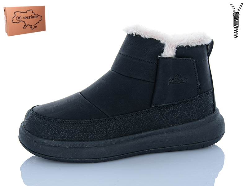 Ботинки Restime (36-40) AWZ26808 black (деми)