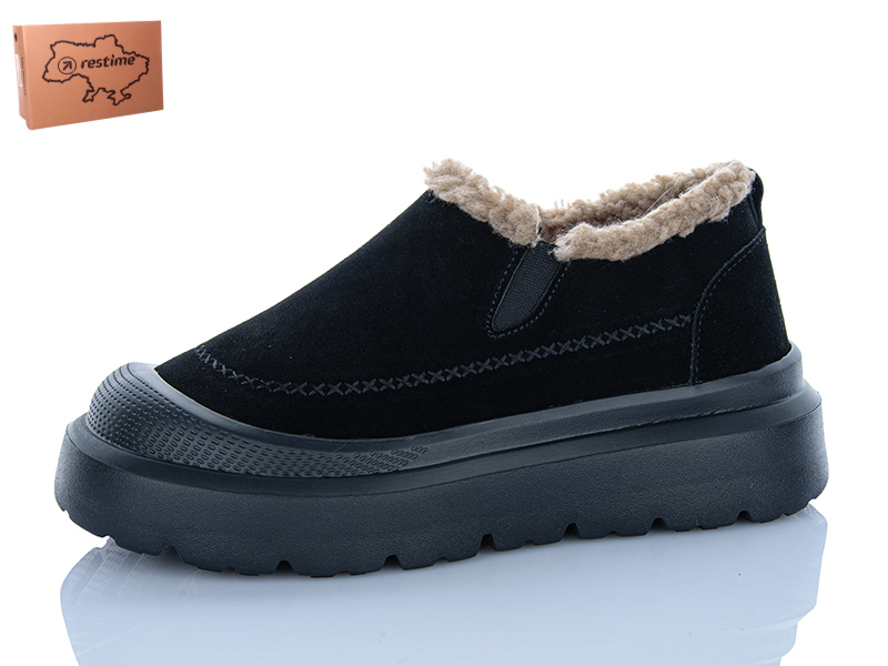 Туфли Restime (36-40) AWZ26811 black (деми)
