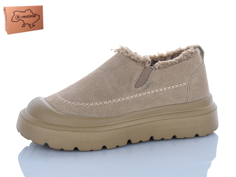 Туфли Restime (36-40) AWZ26811 cappuccino (деми)