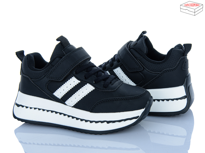Кроссовки Apawwa (32-37) EC696-2 black-white (деми)