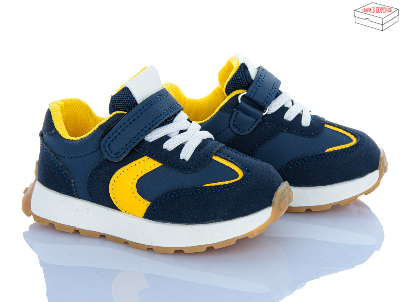 Кроссовки Apawwa (22-27) LA627-1 blue-yellow (деми)