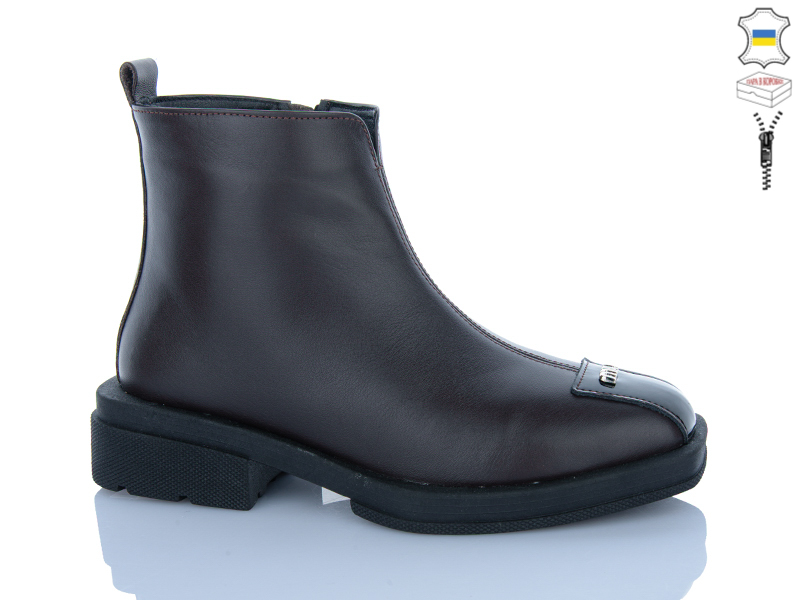 Ботинки Sali (37-41) 619 коричневий шк.демі (деми)