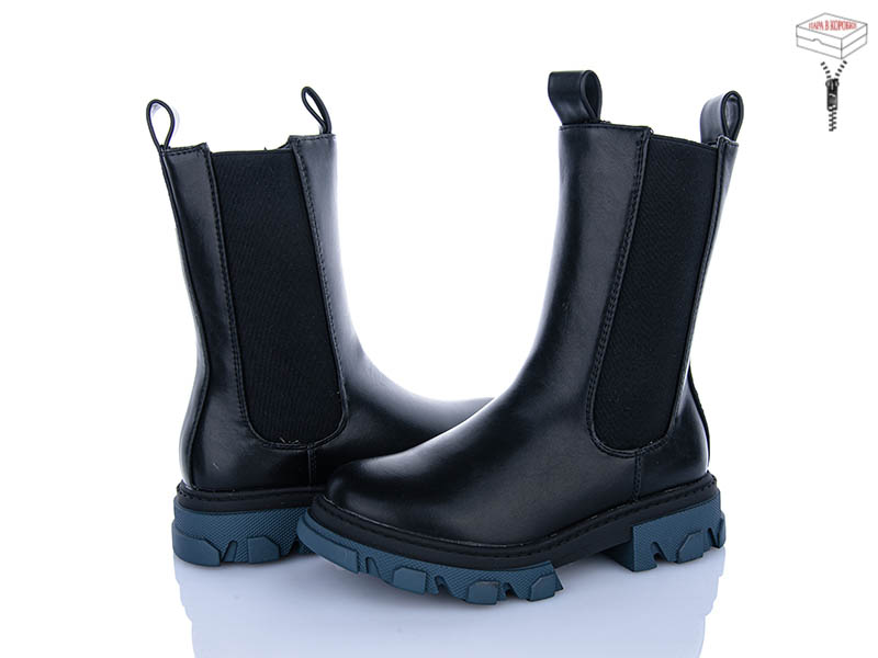 Ботинки Clibee-ShoSho (31-36) 5818L black-blue (деми)