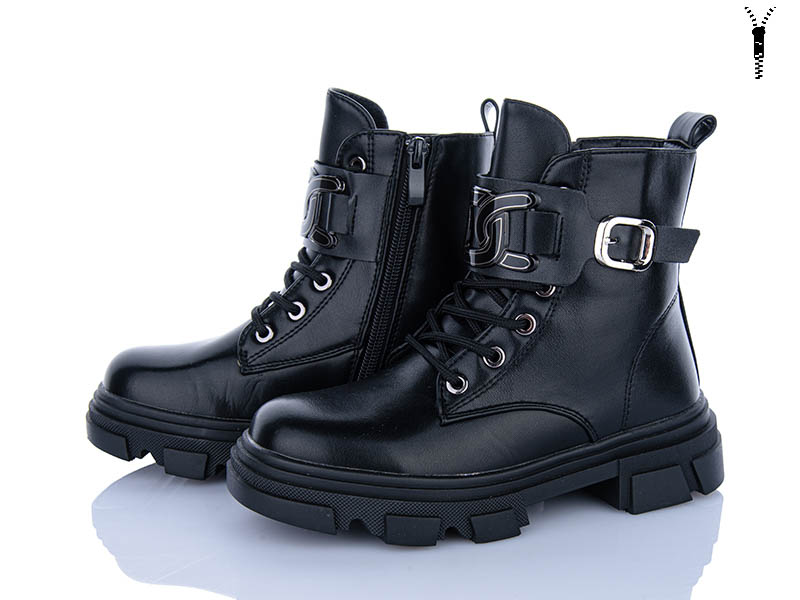 Ботинки Clibee-ShoSho (32-37) A135-1 black (деми)