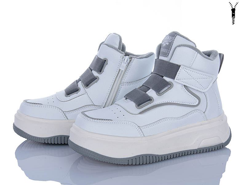 Ботинки Clibee-ShoSho (33-38) GC68 white-grey (деми)