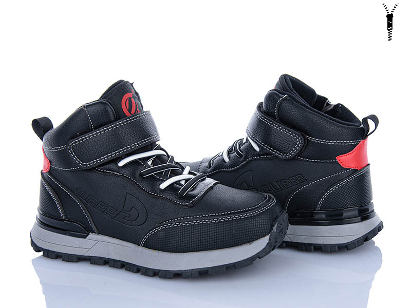 Ботинки Clibee-ShoSho (31-36) H301A black-red (деми)