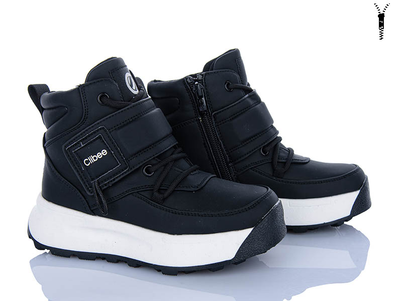 Ботинки Clibee-ShoSho (32-37) KC513 black (деми)
