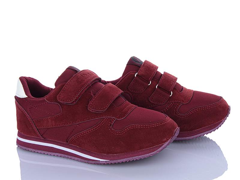 Кроссовки Clibee-ShoSho (32-37) L13 wine-white (деми)