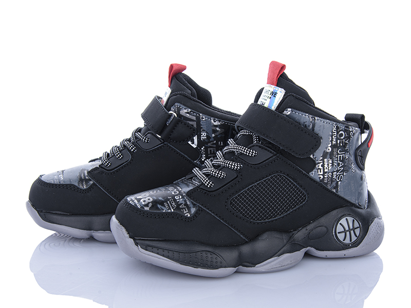 Кроссовки Clibee-ShoSho (32-37) L204 black-grey (деми)