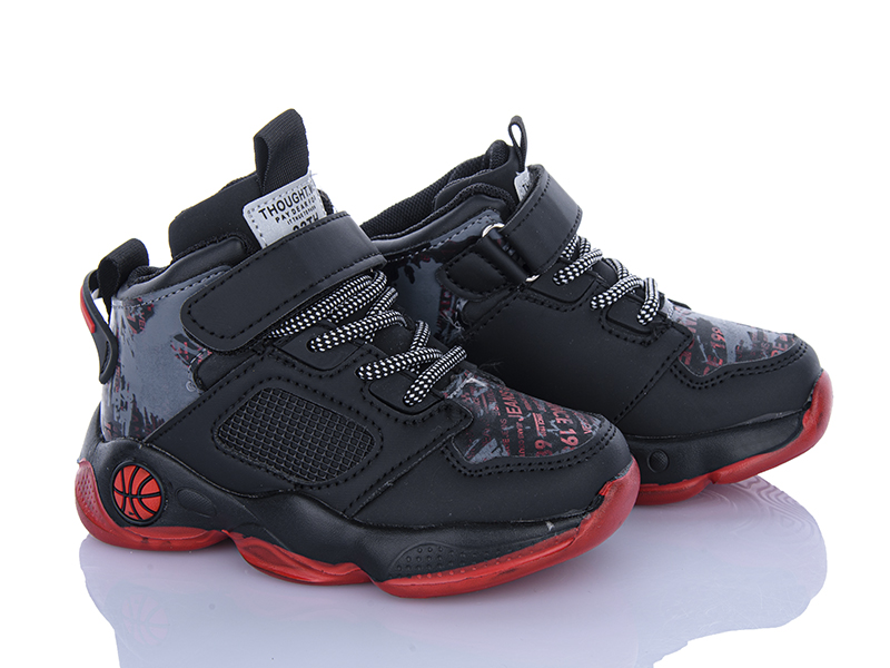 Кроссовки Clibee-ShoSho (26-31) L204A black-red (деми)
