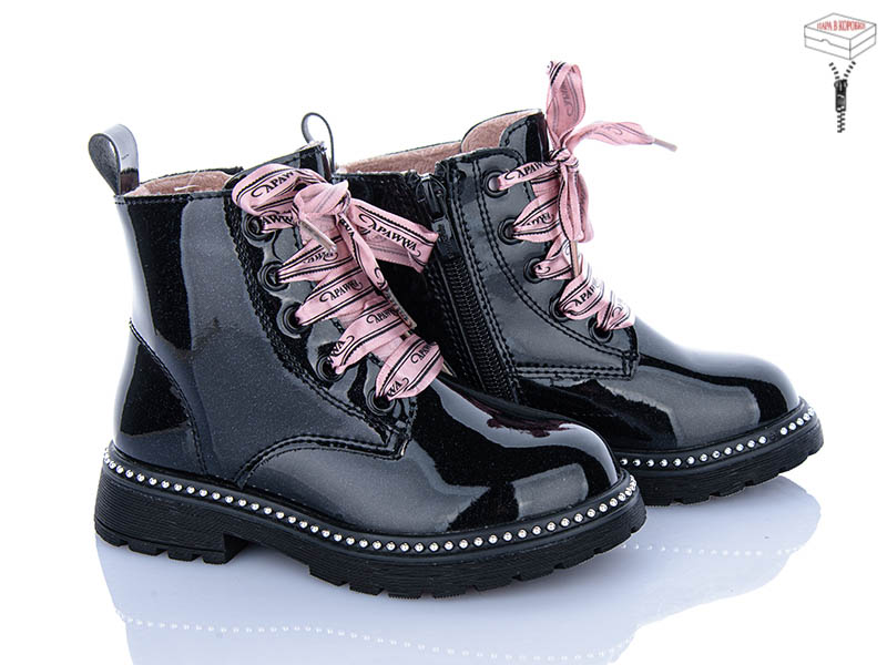 Ботинки Clibee-ShoSho (25-30) NQ734 black-pink (деми)