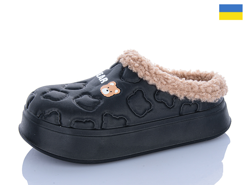 Сабо Inblu (36-41) 605 чорний (зима)