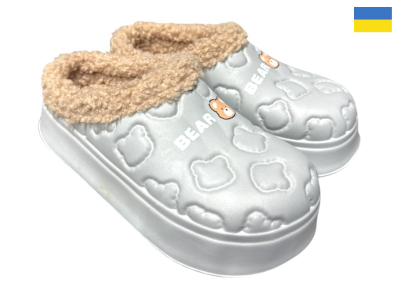 Сабо Rai shoes (36-41) 605 сірий (зима)