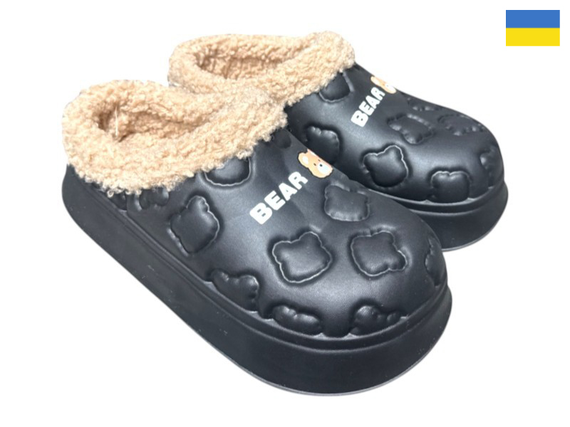 Сабо Rai shoes (36-41) 605 чорний (зима)