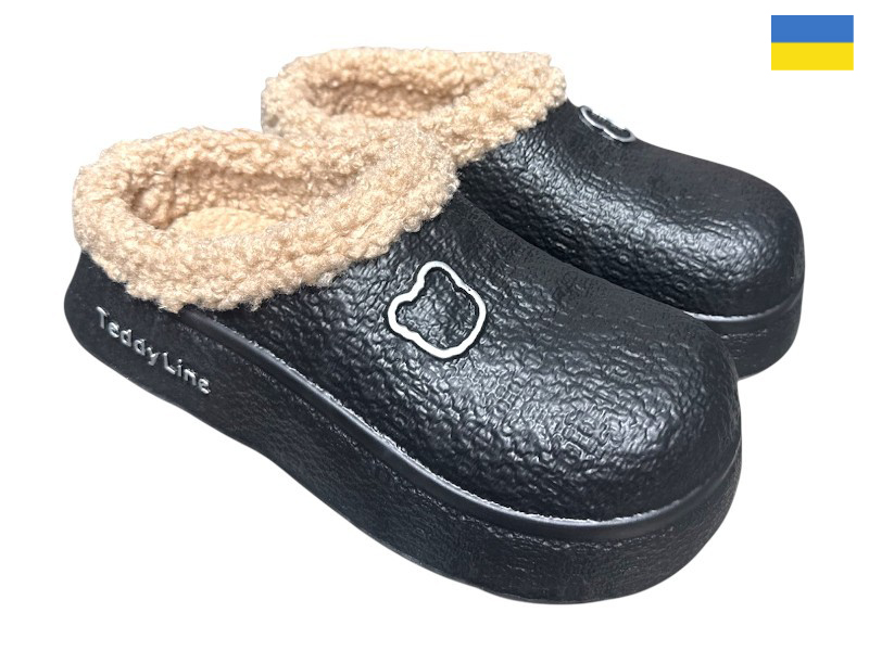 Сабо Rai shoes (36-41) 606 чорний (зима)
