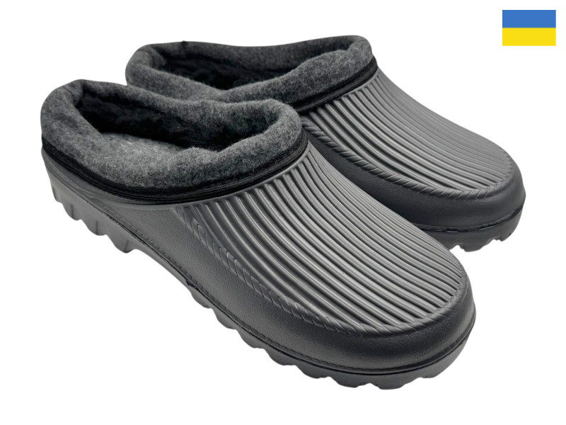 Сабо Rai shoes (41-46) B15 т.сірий (зима)