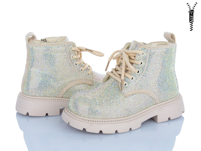 Ботинки Clibee (31-37) ABC8883-1 beige (деми)