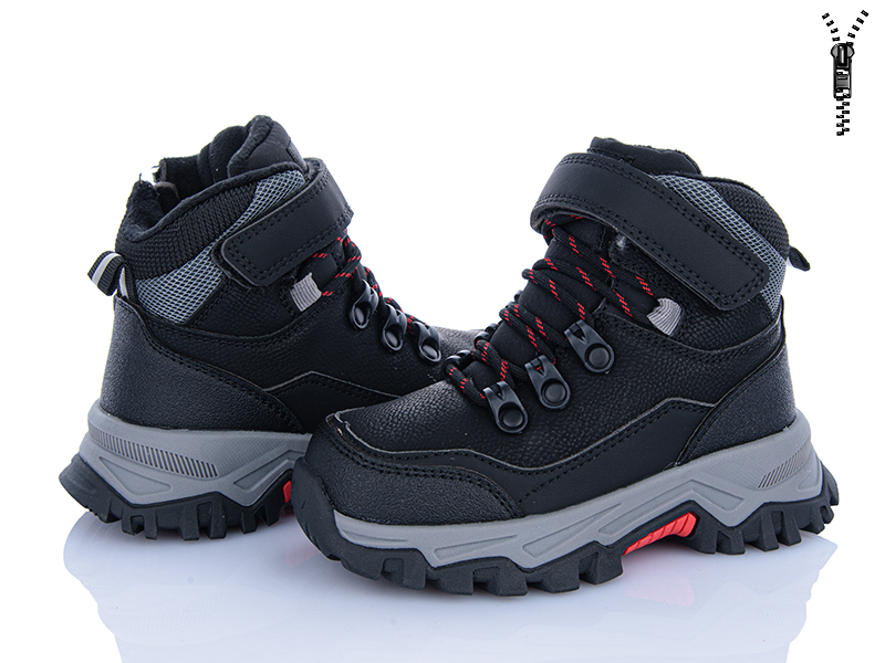 Ботинки Clibee-ShoSho (26-31) HB759-1 black-red (зима)