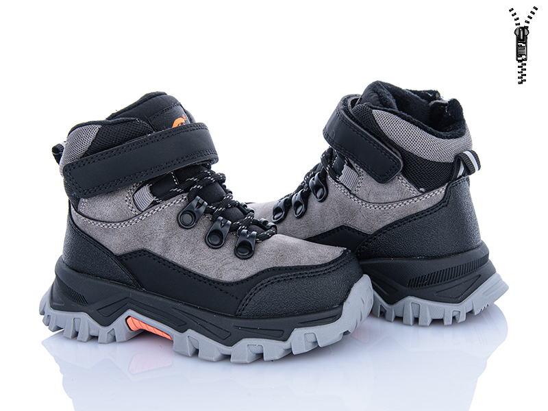 Ботинки Clibee-ShoSho (26-31) HB759-2 grey-black (зима)