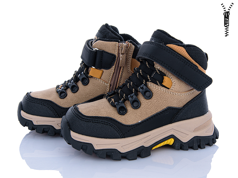 Ботинки Clibee-ShoSho (26-31) HB759-3 khaki-black (зима)