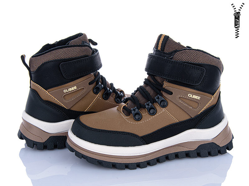 Ботинки Clibee-ShoSho (32-37) HC812-3 khaki-black (зима)