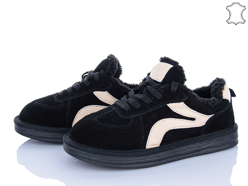 Кроссовки PL PS (36-40) 2628 black (зима)