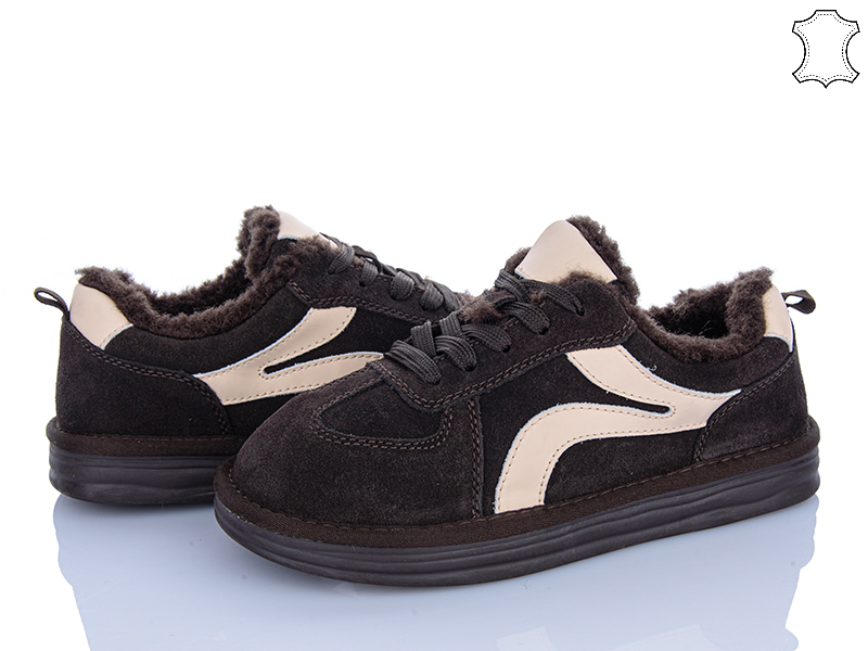 Кроссовки PL PS (36-40) 2628 brown (зима)