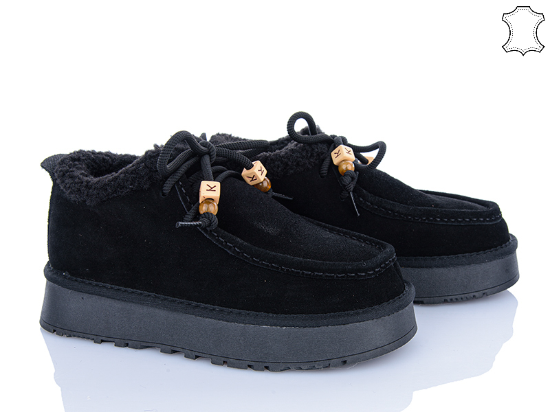 Туфли PL PS (36-40) 2640 black (зима)