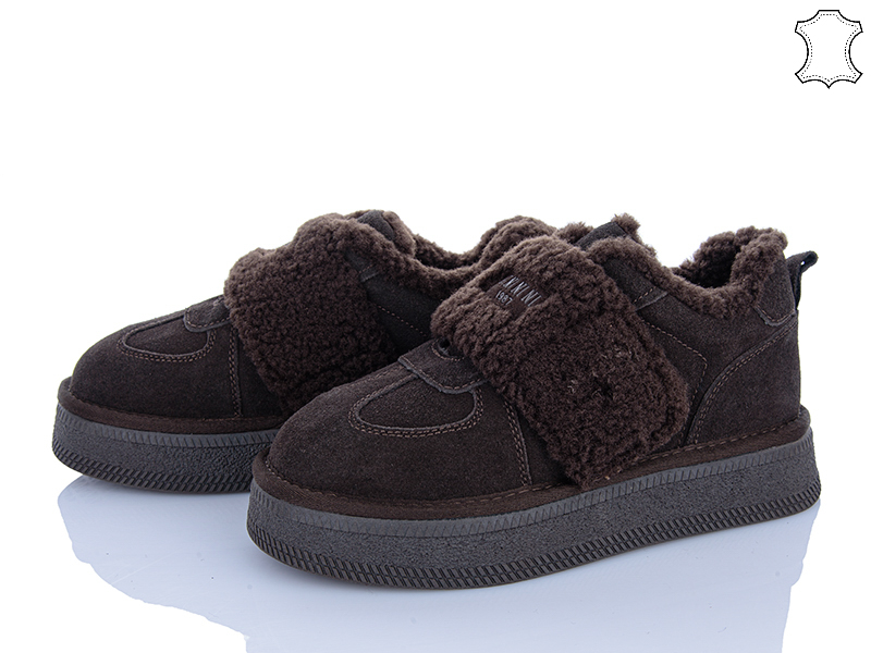 Туфли PL PS (36-40) 2647 brown (зима)