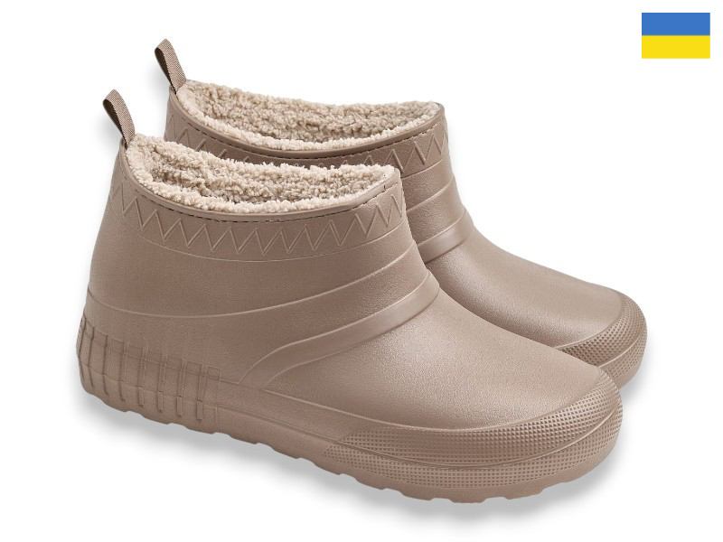 Галоши Rai shoes (37-41) D40DBg т.бежевий (зима)