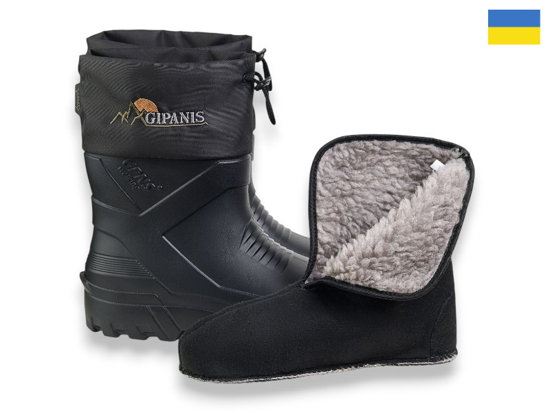 Сапоги Rai shoes (42-45) RM142A чорн-чорний (зима)