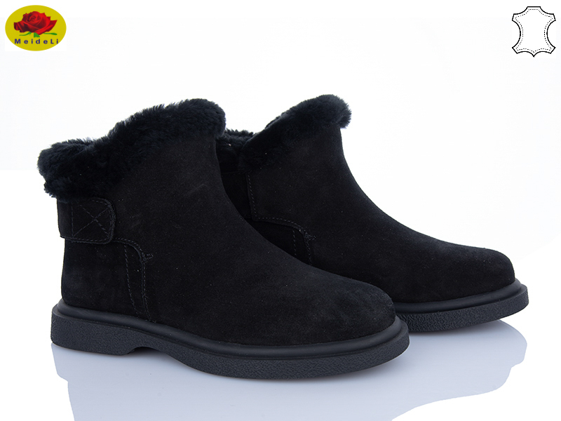 Ботинки Meideli (36-40) B7789-9 black (зима)