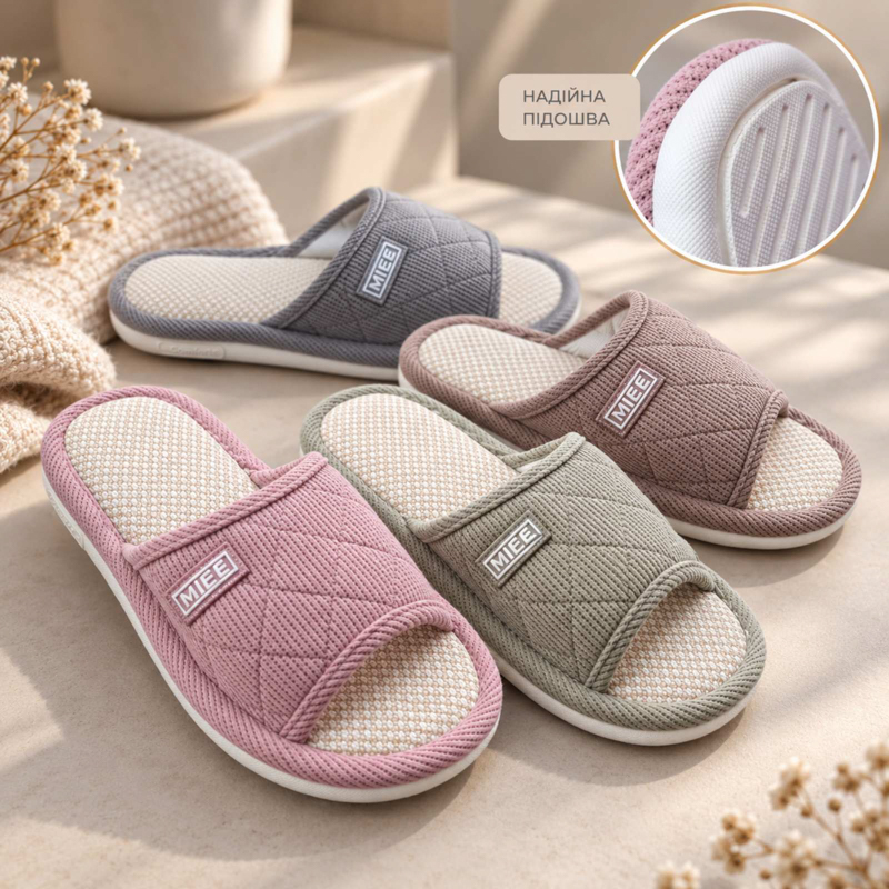 Тапочки Slipers (36-45) 3529 (деми)