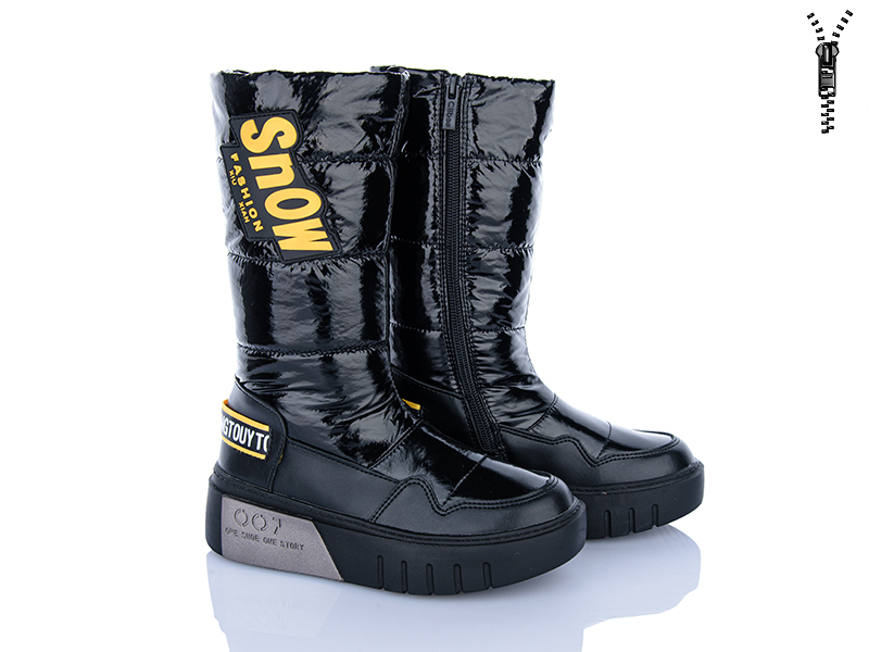 Сапоги Clibee-ShoSho (32-37) A110 black-yellow (зима)