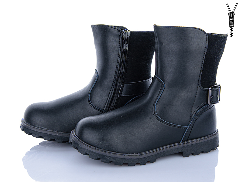 Ботинки Clibee-ShoSho (31-36) H66 black (зима)