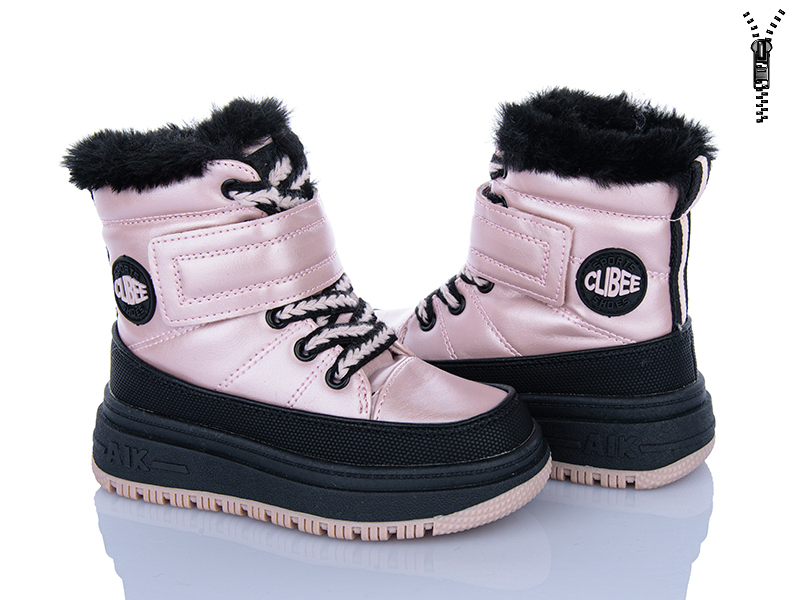 Ботинки Clibee-ShoSho (27-32) HB532 pink (зима)