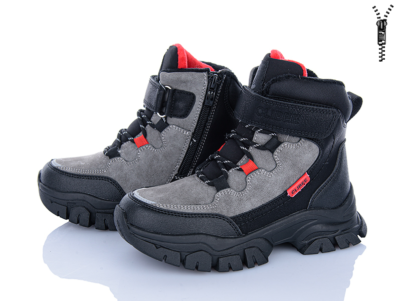 Ботинки Clibee-ShoSho (32-37) HC359 grey-black (зима)
