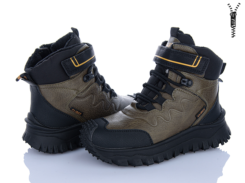 Ботинки Clibee-ShoSho (32-37) HC525 a.green-yellow (зима)