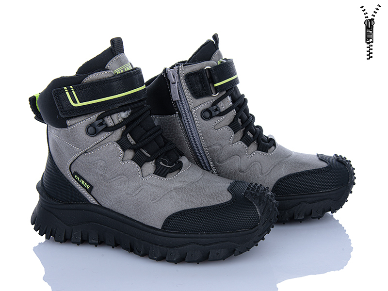 Ботинки Clibee-ShoSho (32-37) HC525 grey-green (деми)
