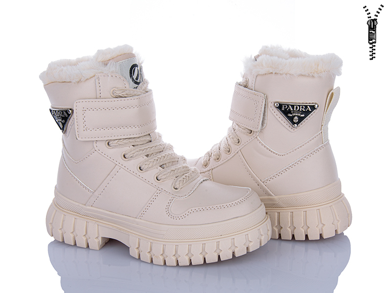 Ботинки Clibee-ShoSho (32-37) HC538 beige (зима)