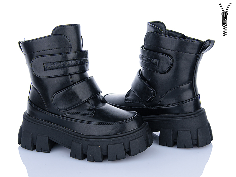 Ботинки Clibee-ShoSho (32-37) HC565 black (зима)