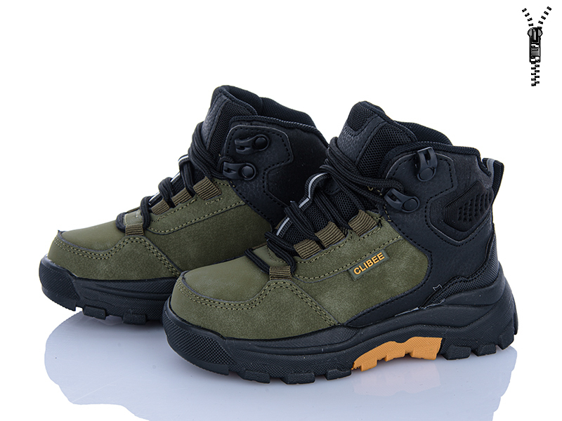 Ботинки Clibee-ShoSho (26-31) KB580-3 a.green-black (зима)
