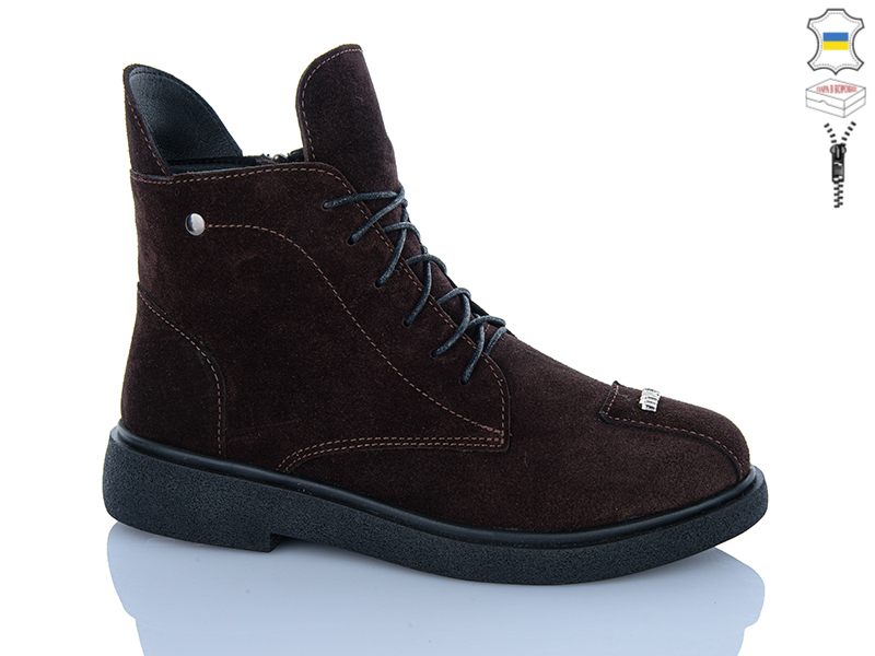 Ботинки Sali (37-41) 2526 змаш корич (зима)